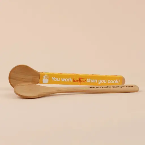 [WP13521] Kochlöffel "You work better than you cook!"