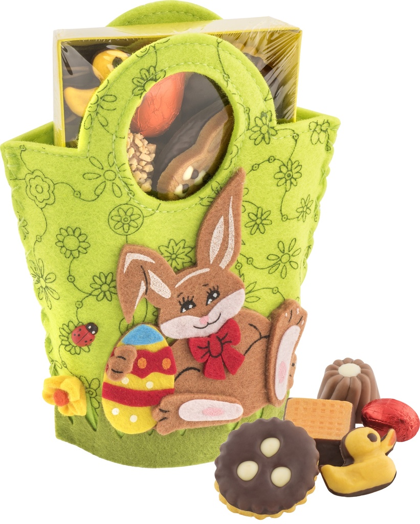 Filztasche "Hase" mit Ostergebäckmischung