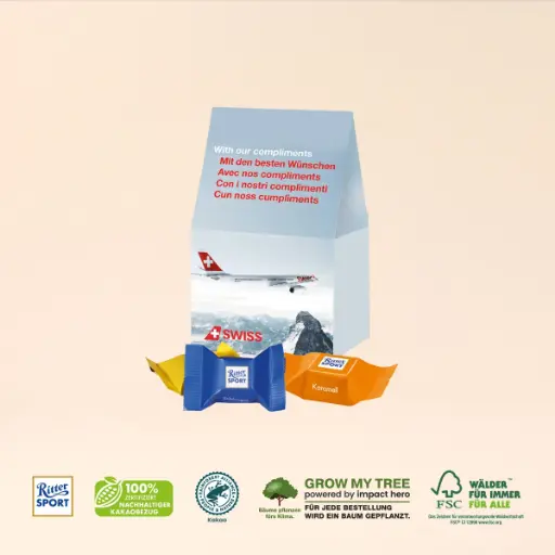 [91617] Werbepräsent "Selection Mini" mit Ritter SPORT Schokowürfel