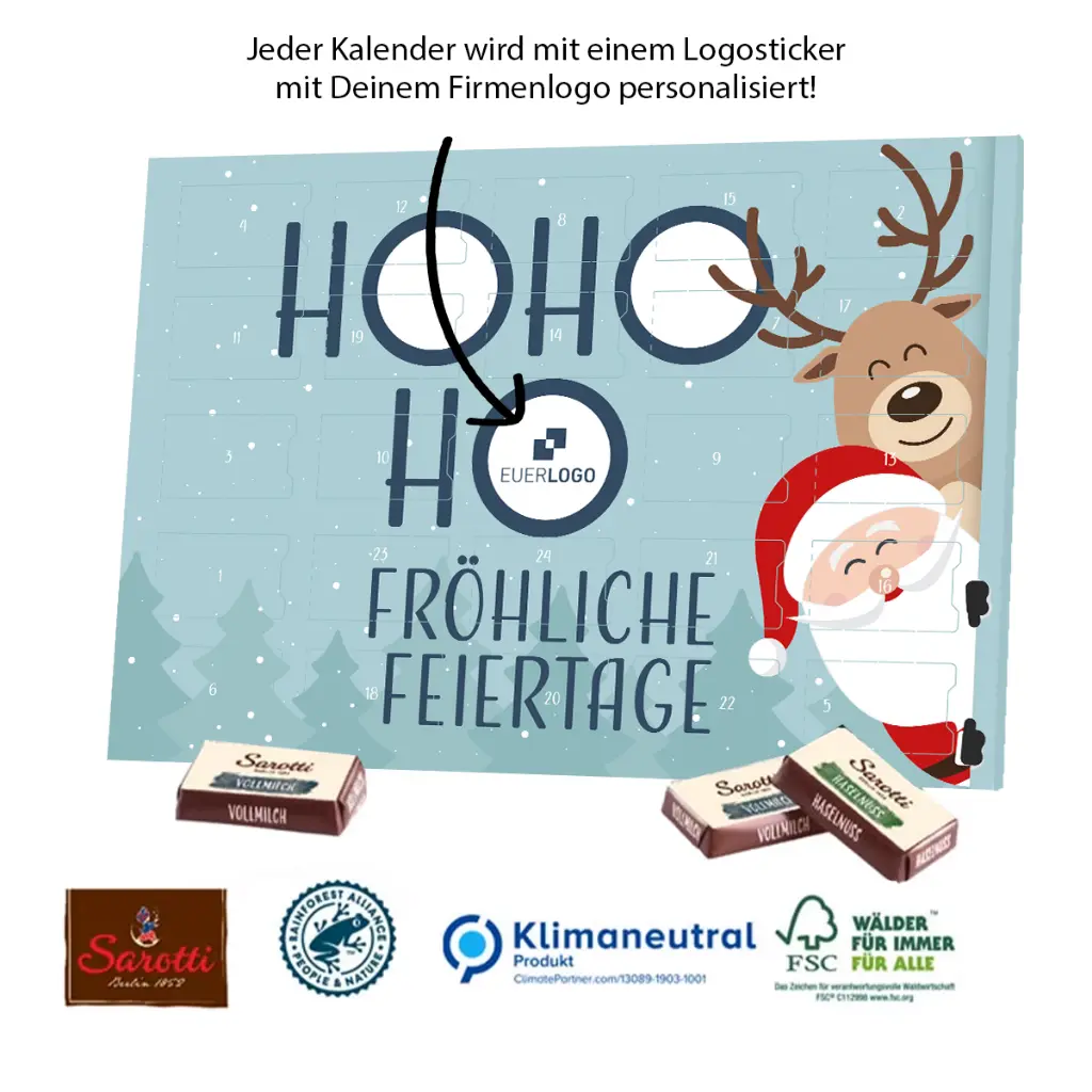 Tischkalender Sarotti mit Logo