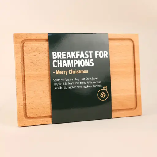 [WP13582] Frühstücksbrett "Breakfast for Champions" - Xmas