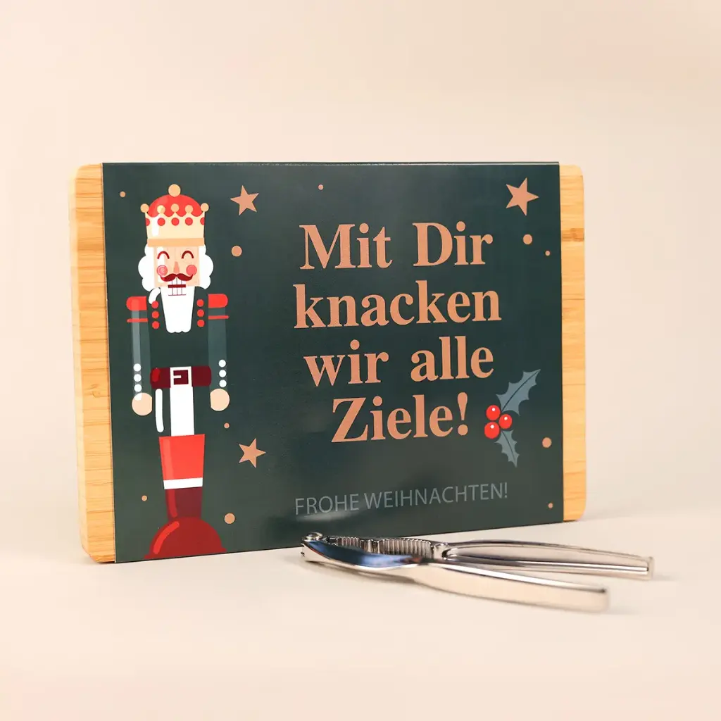Nussknacker "Mit Dir knacken wir alle Ziele"