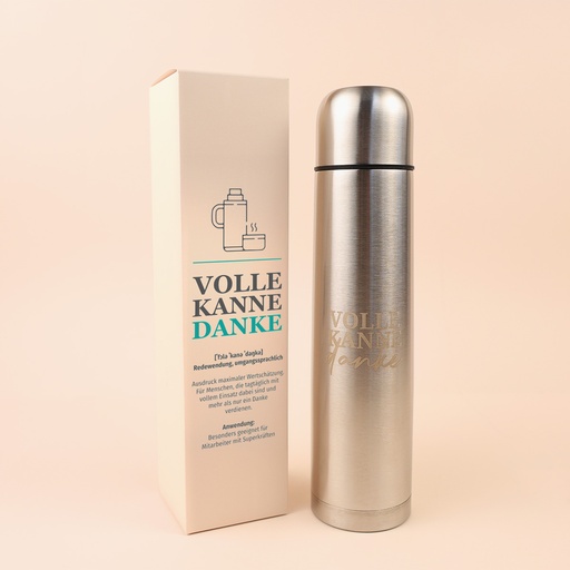 [WP13559] Thermoskanne "Volle Kanne Danke"