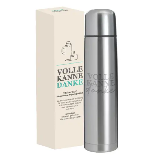 [WP13559] Thermoskanne "Volle Kanne Danke"