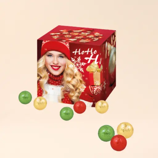 [95188] Adventskalender "Cube" mit Fairtrade® Schokolade 