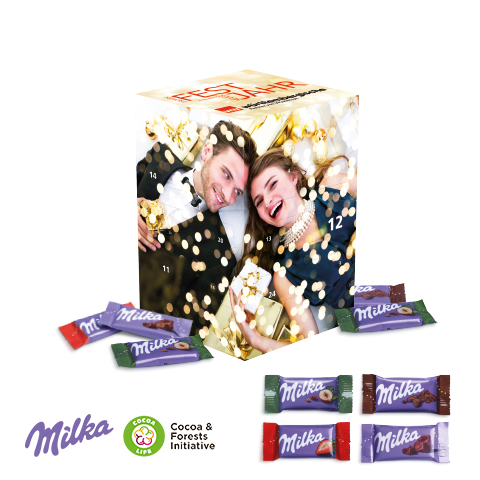 Adventskalender Cube "XL" mit Milka Schokolade 