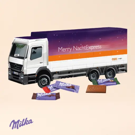 [95179] 3D Adventskalender "LKW" mit Milka Schokolade 