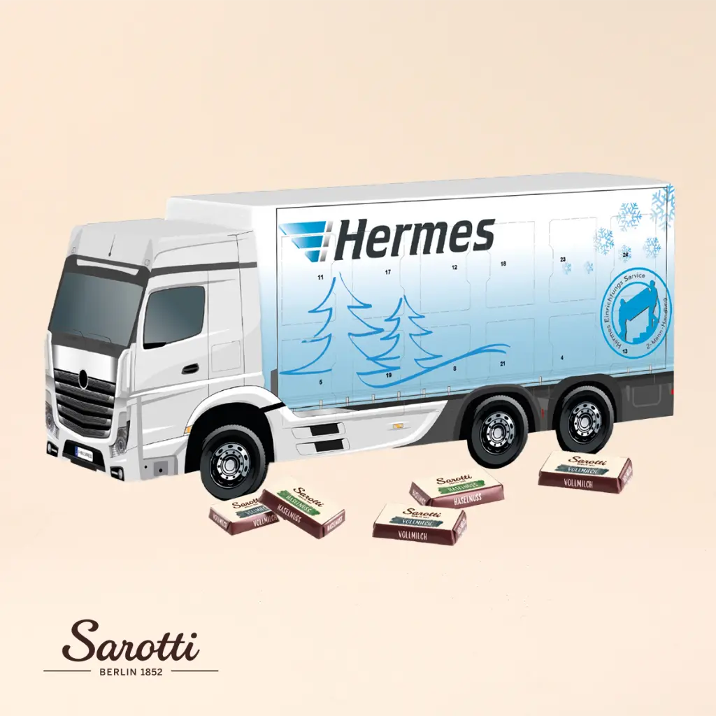 3D Adventskalender "LKW" mit Sarotti Fairtrade® 