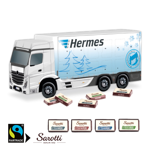 3D Adventskalender "LKW" mit Sarotti Fairtrade® 