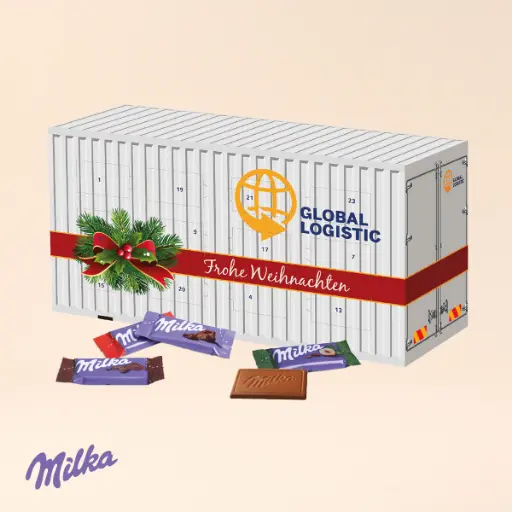 [95173] 3D Adventskalender "Container" mit Milka Schokolade 