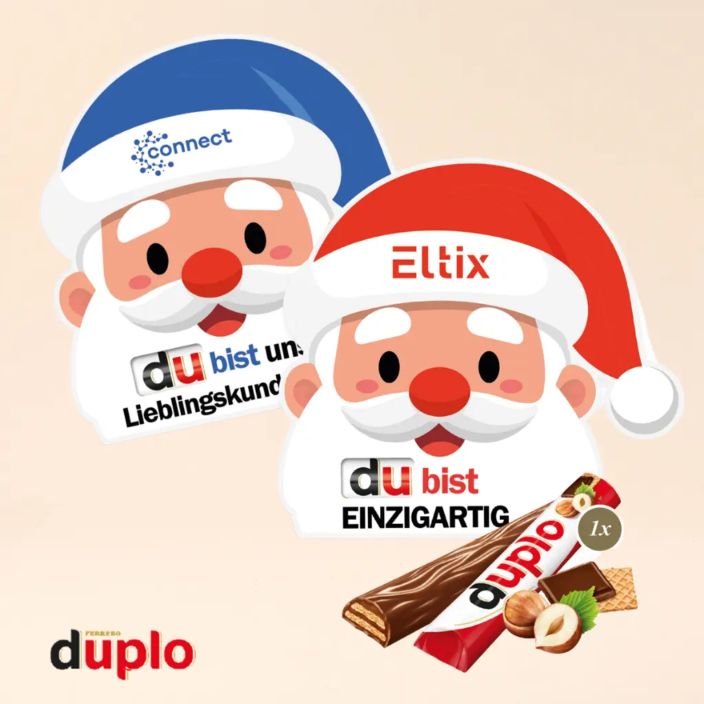 Werbekarte "Santa" mit duplo 