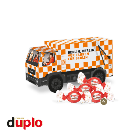 [95542] 3D Präsent "LKW" mit duplo Knusperlen 