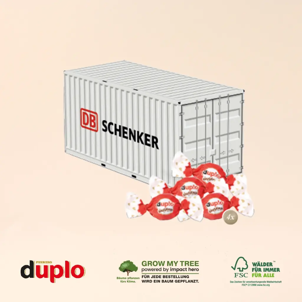 3D Präsent "Container" mit duplo Knusperlen 
