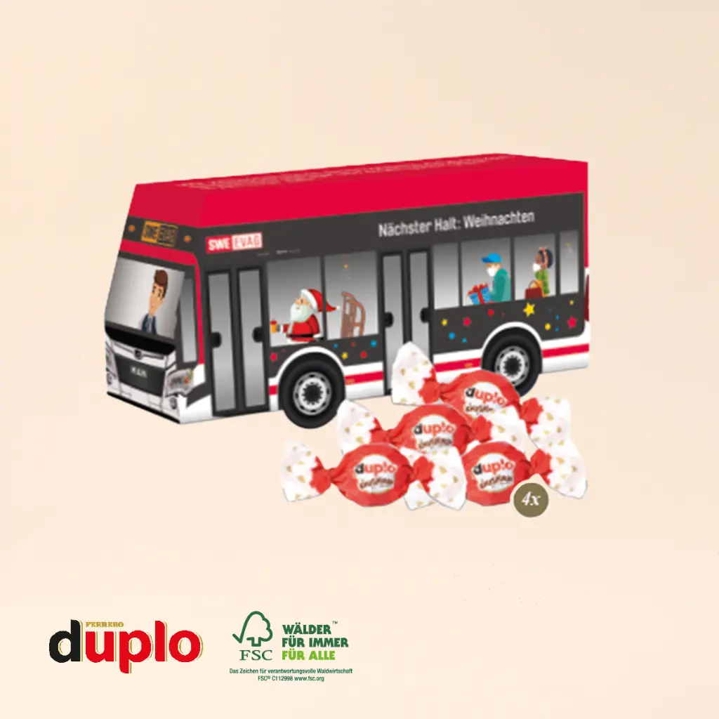 3D Präsent "Bus" mit duplo Knusperlen 