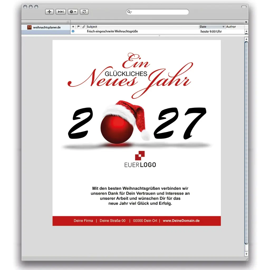E-Card Glücklich - Weihnachtskugel