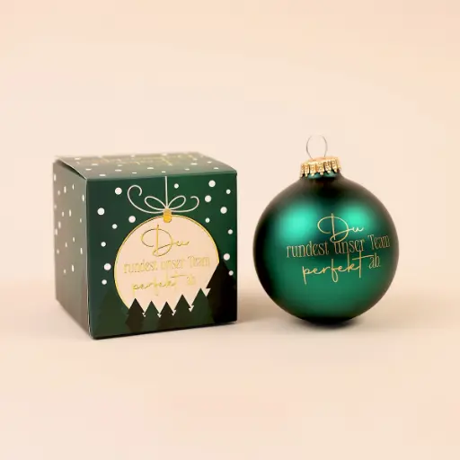 [WP13558] Weihnachtskugel "Du rundest unser Team perfekt ab!"
