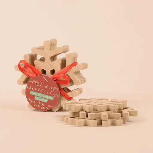 [WP13566] Holz-Untersetzer "Oh du fröhliche.."