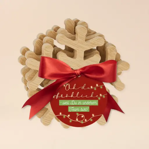 [WP13566] Holz-Untersetzer "Oh du fröhliche.."