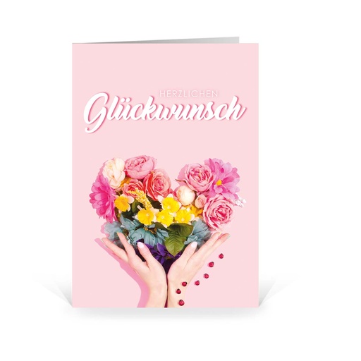 [MG106] Karte: Glückwunsch Blumen (Wir gestalten gratis für Dich)