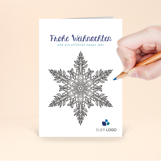 [WP2873] Karte: Ausgezeichnet - Schneekristall (Wir gestalten gratis für Dich)