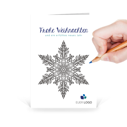 [WP2873] Karte: Ausgezeichnet - Schneekristall (Wir gestalten gratis für Dich)