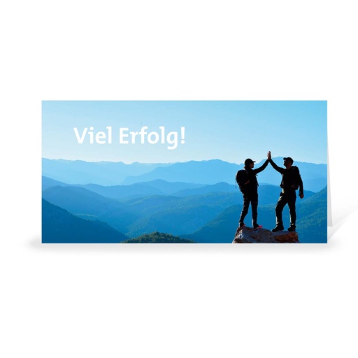 [MG112] Karte: Viel Erfolg Bergsteiger (Wir gestalten gratis für Dich)