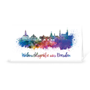 Karte: Skyline aquarell - Dresden