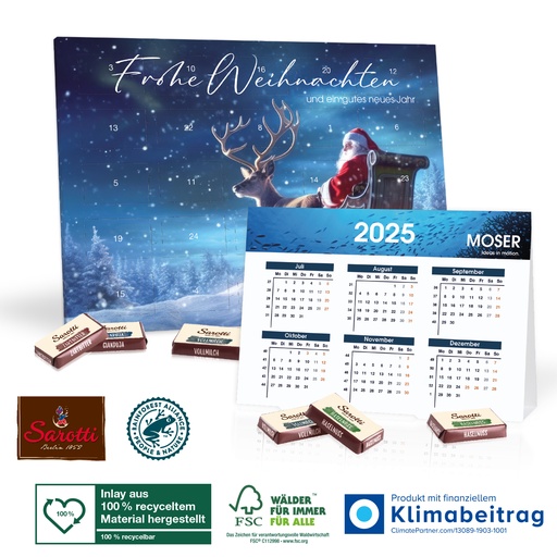 [95333-W] 2 in 1 Adventskalender mit Jahresplaner - Sarotti