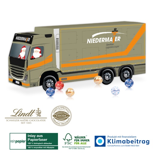 [55353-W] 3D Adventskalender Lindt „LKW“ Organic