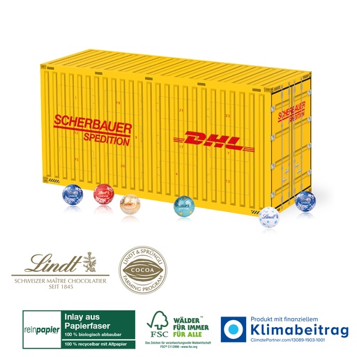 [55354-W] 3D Adventskalender Lindt „Container“ Organic