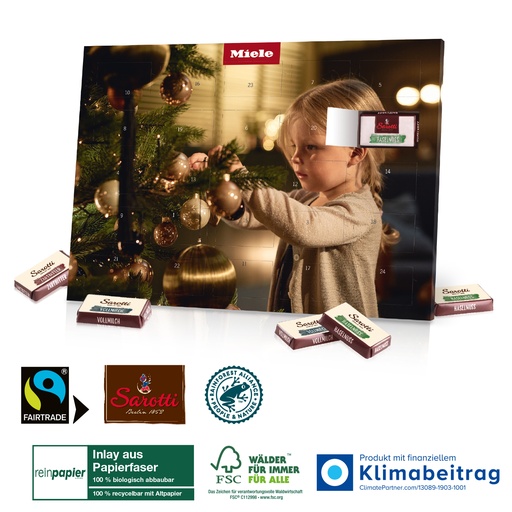[55395-W] Tisch-Adventskalender mit Fairtrade-Kakao Organic