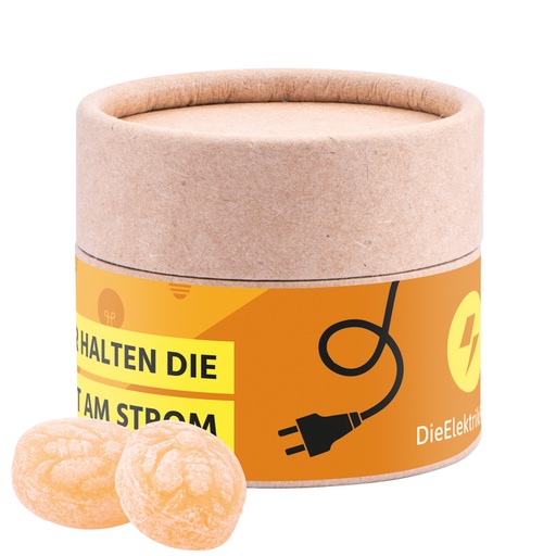 [1190-H] Papierdose Eco Mini mit Honigbonbons