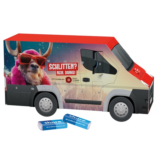 [1274-S] Adventskalender Transporter - share Schokotäfelchen