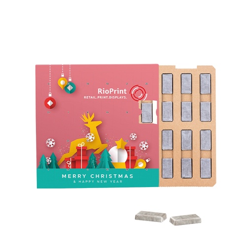 [1265] Täfelchen Adventskalender ECO, Papierblister mit Napolitain
