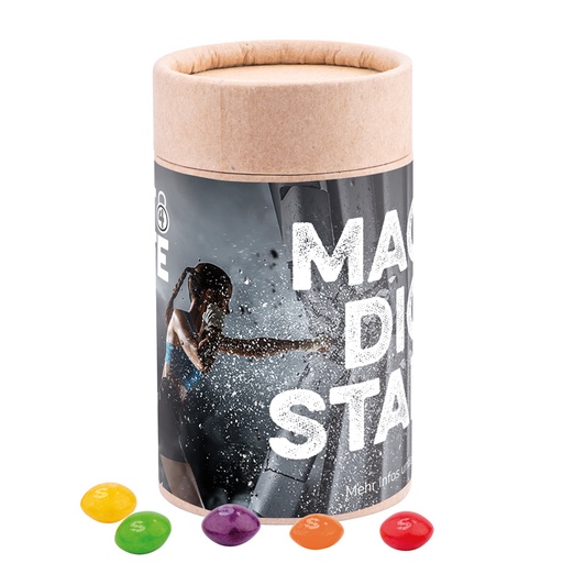 [1179-SK] Papierdose Eco Midi mit Skittles Kaubonbon