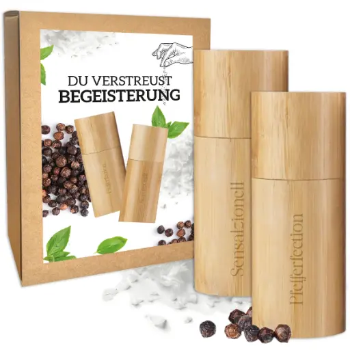[WP13511] Salz- & Pfeffermühle "Du verstreust Begeisterung"
