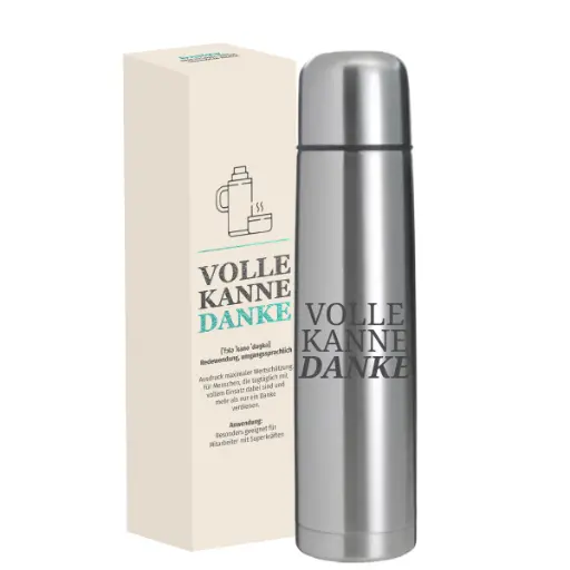 [WP13559] Thermoskanne "Volle Kanne Danke"