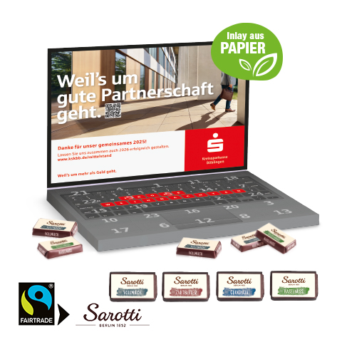 [55435] Adventskalender Laptop mit Sarotti Fairtrade® 