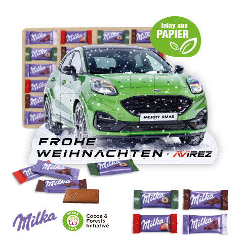 [55440] Adventskalender "individuelle Kalenderform" mit Milka Schokolade 