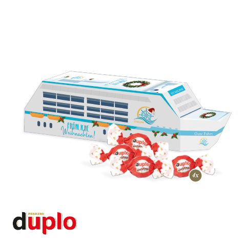 [95594] 3D Präsent "Schiff" mit duplo Knusperlen 