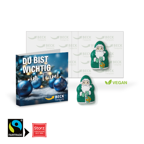[95575] Werbe-Klappkarte mit Weihnachtsmann