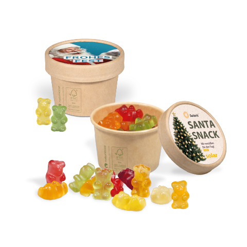 [91641-W] Werbe Fruchtgummi Paperbox mit Einleger 