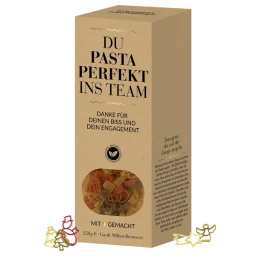 [WP13599] Weihnachtspasta "Du Pasta perfekt ins Team"