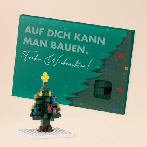 [WP13577] XMAS-Baustein-Set "Auf Dich kann man bauen"